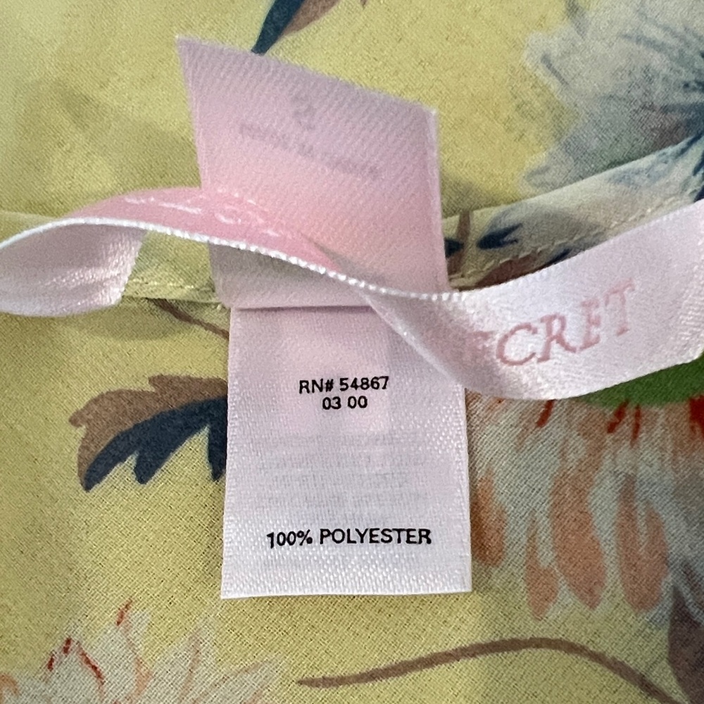 Victoria's Secret Yellow Floral Ruffle Sleepwear Nightgown - Picture 7 of 8